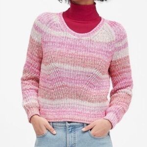 Sold Banana Republic Spacedye Cropped Sweater in Pink XL